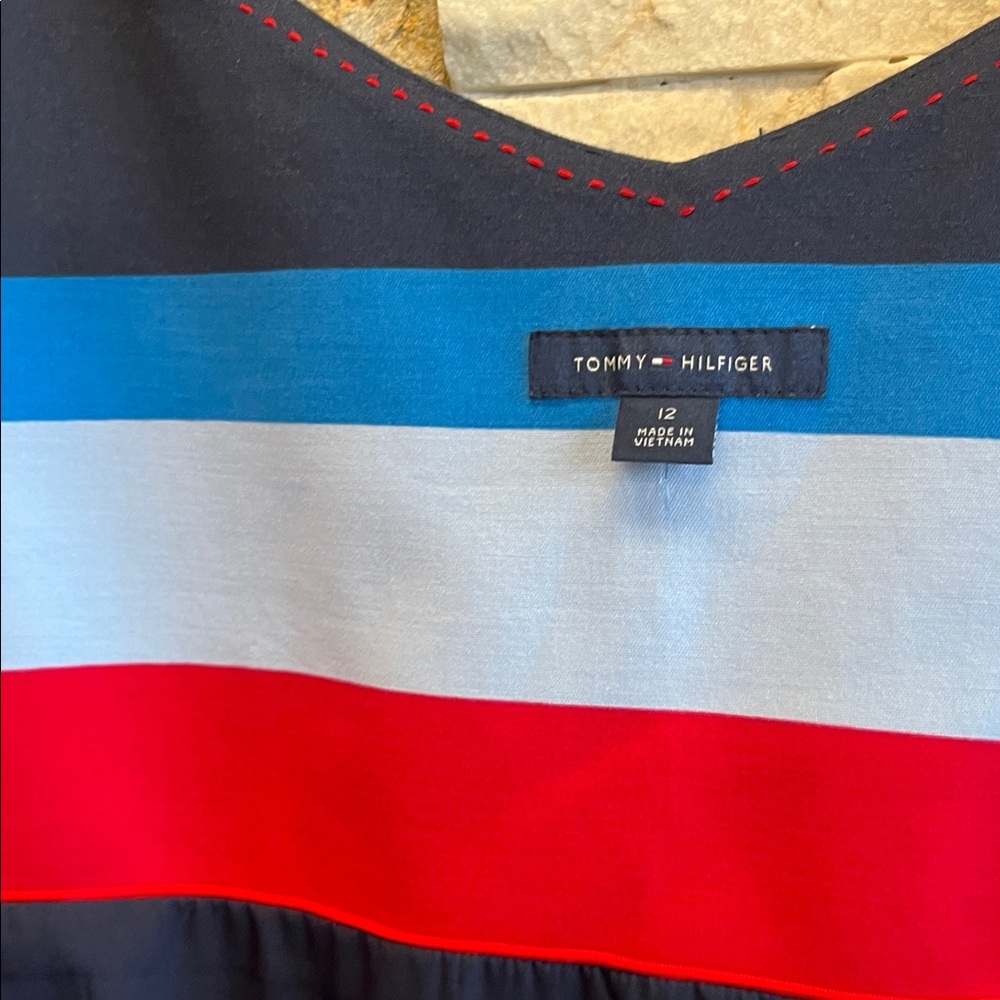 Tommy Hilfiger Red, White & Blue Striped Sleeveless Dress - Picture 13 of 14